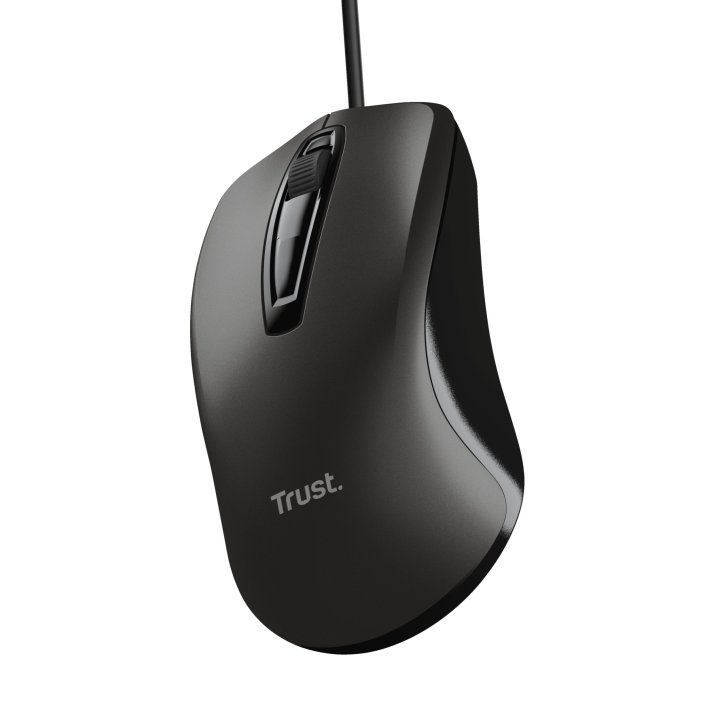 Mouse Trust Basics Usb 3 Botones Y Rueda Desplazamiento 1200dpi Color Negro 24657