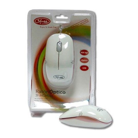 Mouse 3free Mcm101 wp Dise¥o Blanco Rosa