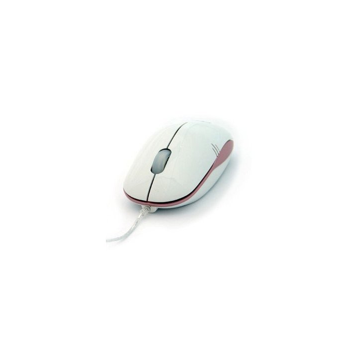 Mouse 3free Mcm101 wp Dise¥o Blanco Rosa