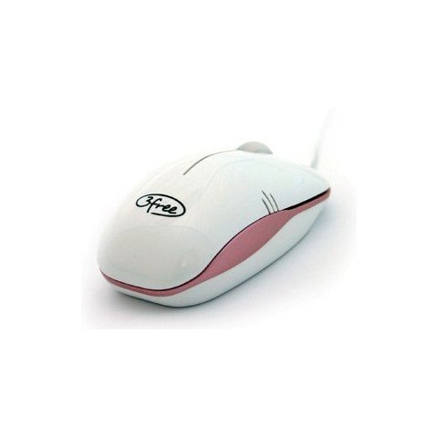 Mouse 3free Mcm101 wp Dise¥o Blanco Rosa