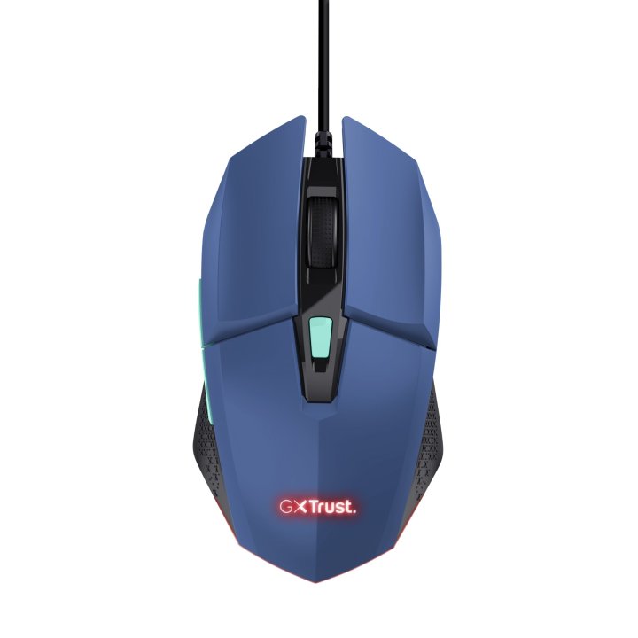 Mouse Trust Gaming Rgb Gxt 109bl Felox 25067 Color Azul Iluminacion Led 6 Botones Cable 150cm