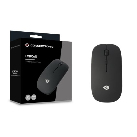 Mouse Conceptronic Bluetooth Lorcan01 4 Botones 1600dpi Color Negro