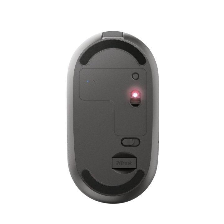 Mouse Trust Wireless Puck Recargable- Ultrafino - Botones Silenciosos- 800 1200 1600dpi - Receptor Micro Usb Color Negro 2405