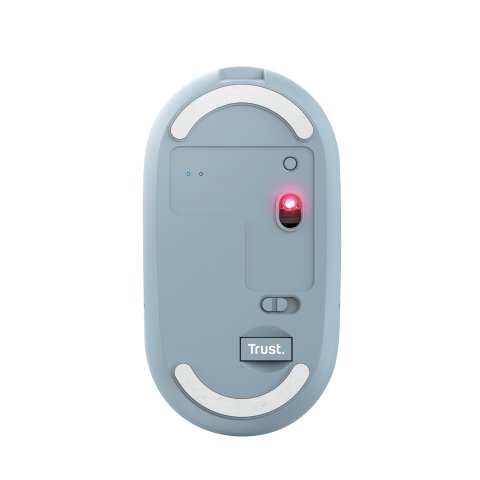 Mouse Trust Wireless Puck Recargable- Ultrafino - Botones Silenciosos- 800 1200 1600dpi - Receptor Micro Usb Color Azul 24126