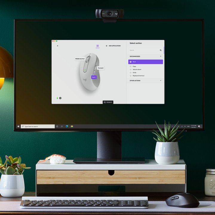 Mouse Logitech Wireless Signature M650 L Para Zurdos Color Blanco Crudo P n  910-006240