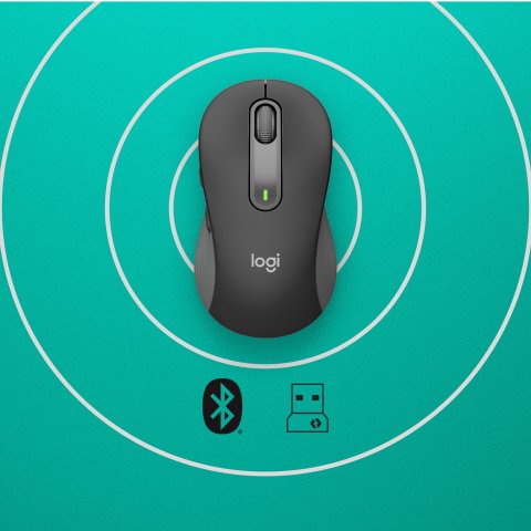 Mouse Logitech Wireless Signature M650 L Color Grafito P n  910-006236