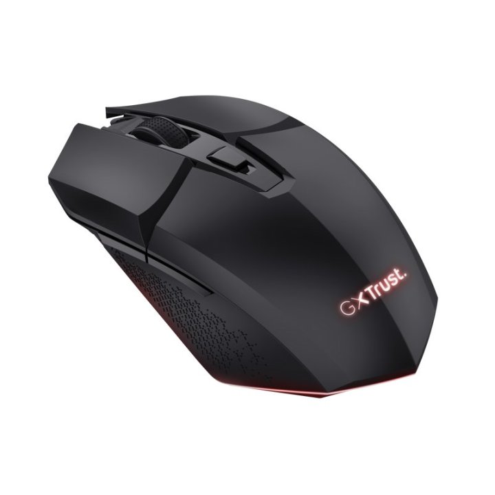 Mouse Trust Gaming Wireless Rgb Gxt 110 Felox Iluminacion Led, 6 Botones, Negro 25037