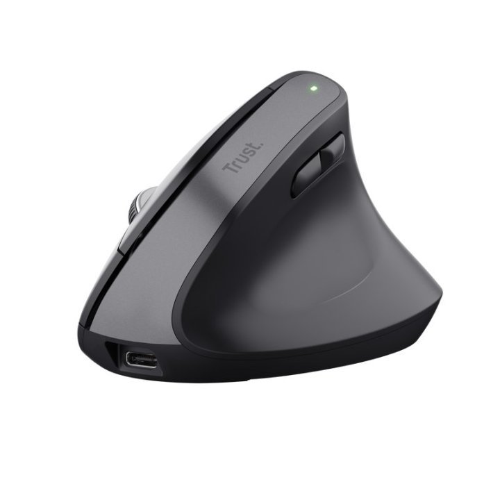 Mouse Trust Wireless Ergo Bayoii+ 25146 Multidispositivo Rf 2.4ghz Y 2xbt Dpi Ajustable 800-2400ppp 6 Botones Carga Usb-c