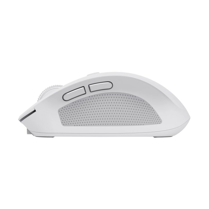 Mouse Trust Wireless Y Bluetooth Ozaa 24933 Blanco Recargable- Sensor Optico - 6 Botones - 800 1600 3200dpi - Receptor Usb-a 