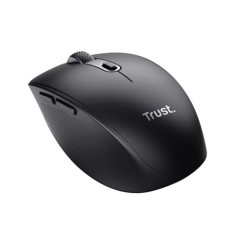 Mouse Trust Wireless Y Bluetooth Ozaa 24819 Negro Recargable- Sensor Optico - 6 Botones - 800 1600 3200dpi - Receptor Usb-a u