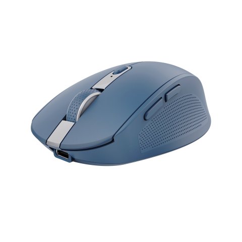 Mouse Trust Wireless Y Bluetooth Ozaa 24934 Azul Recargable- Sensor Optico - 6 Botones - 800 1600 3200dpi - Receptor Usb-a us