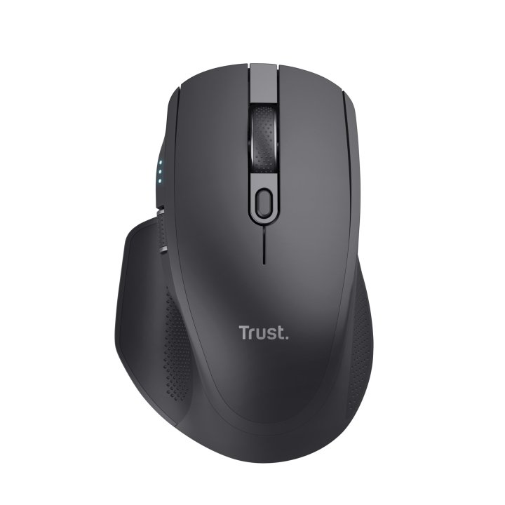 Mouse Trust Wireless Y Bluetooth Ozaa+ 24820 Negro Multidespositivo Recargable- Sensor Optico - 6 Botones - 800 1600 3200dpi 