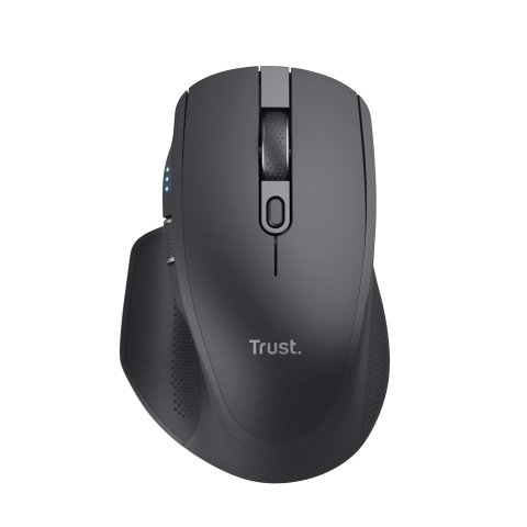 Mouse Trust Wireless Y Bluetooth Ozaa+ 24820 Negro Multidespositivo Recargable- Sensor Optico - 6 Botones - 800 1600 3200dpi 