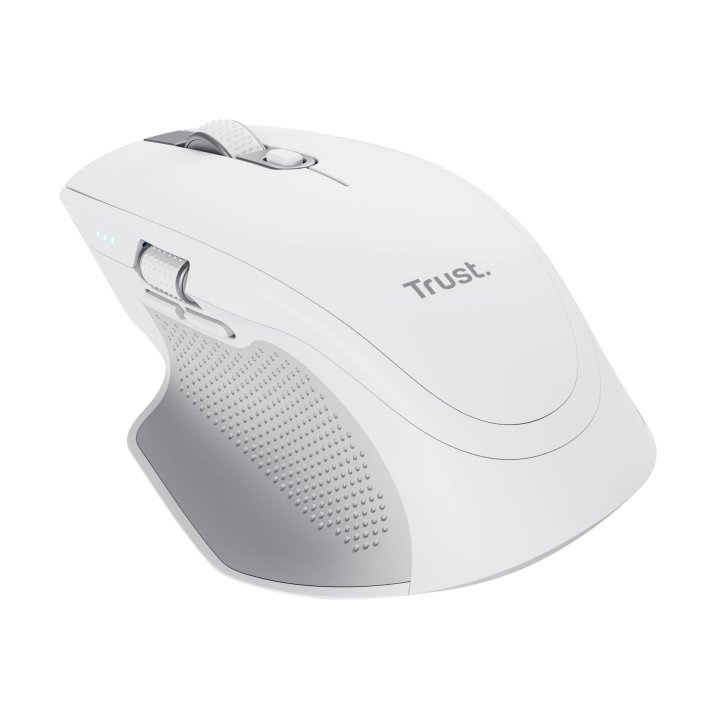 Mouse Trust Wireless Y Bluetooth Ozaa+ 24935 Blanco Multidespositivo Recargable- Sensor Optico - 6 Botones - 800 1600 3200dpi