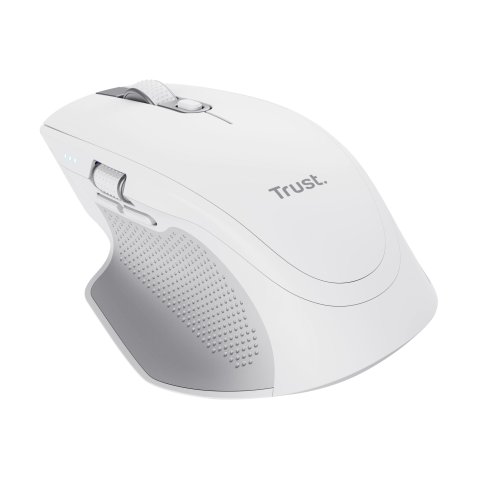 Mouse Trust Wireless Y Bluetooth Ozaa+ 24935 Blanco Multidespositivo Recargable- Sensor Optico - 6 Botones - 800 1600 3200dpi