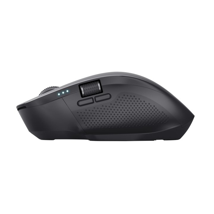 Mouse Trust Wireless Y Bluetooth Ozaa+ 24820 Negro Multidespositivo Recargable- Sensor Optico - 6 Botones - 800 1600 3200dpi 