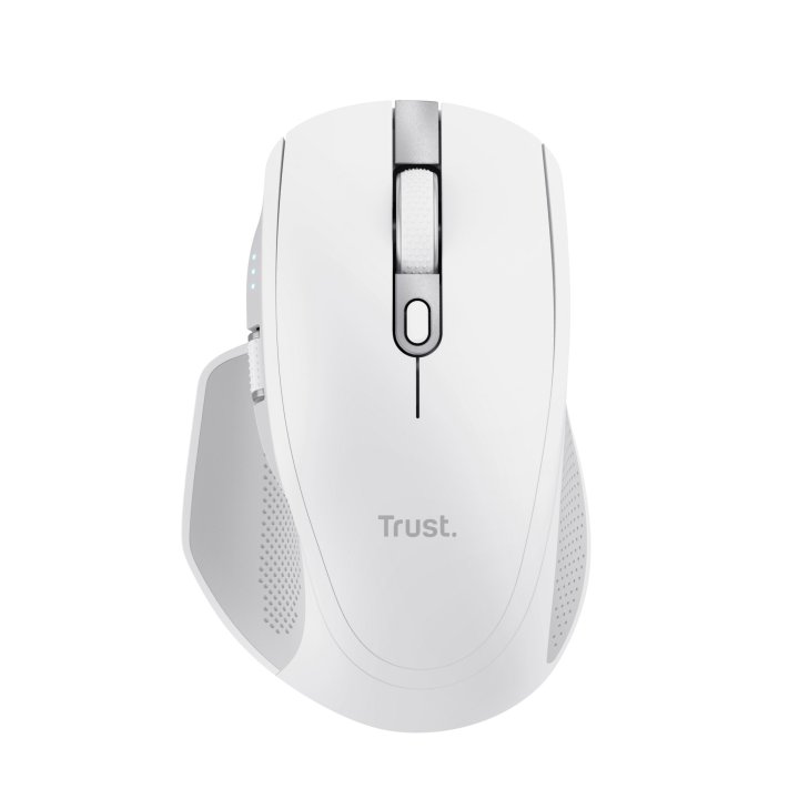 Mouse Trust Wireless Y Bluetooth Ozaa+ 24935 Blanco Multidespositivo Recargable- Sensor Optico - 6 Botones - 800 1600 3200dpi