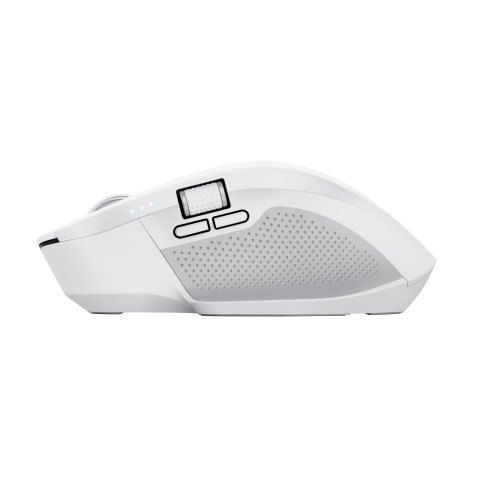 Mouse Trust Wireless Y Bluetooth Ozaa+ 24935 Blanco Multidespositivo Recargable- Sensor Optico - 6 Botones - 800 1600 3200dpi