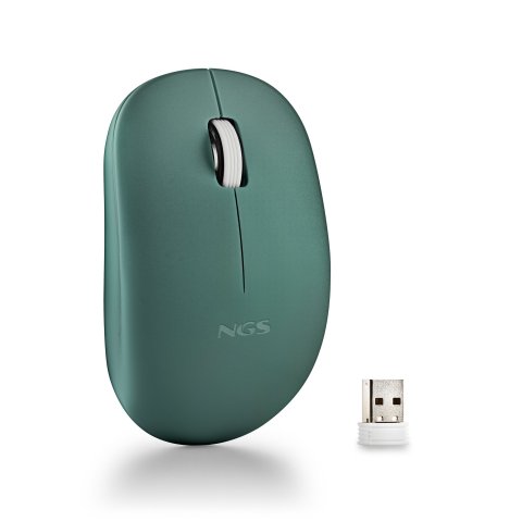Mouse Ngs Wireless Fog Pro Verde 1000dpi 2 Botones Nano Receptor 2.4ghz