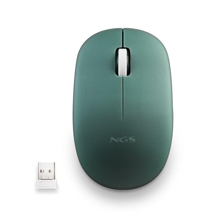 Mouse Ngs Wireless Fog Pro Verde 1000dpi 2 Botones Nano Receptor 2.4ghz
