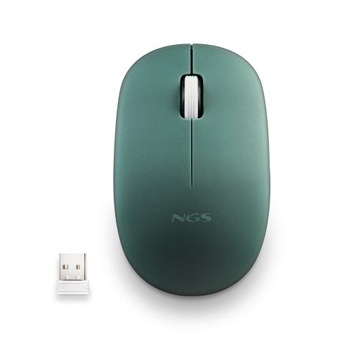 Mouse Ngs Wireless Fog Pro Verde 1000dpi 2 Botones Nano Receptor 2.4ghz