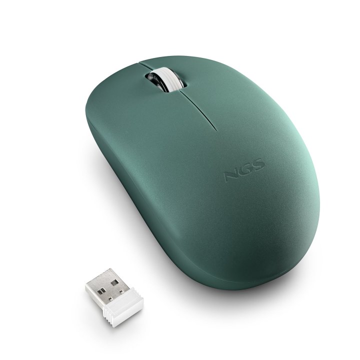 Mouse Ngs Wireless Fog Pro Verde 1000dpi 2 Botones Nano Receptor 2.4ghz