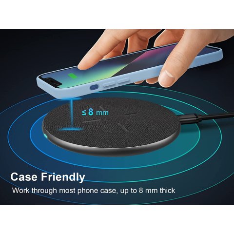 Cargador Inalambrico Conceptronic Gorgon03g Qi 15w Carga Rapida De Aluminio