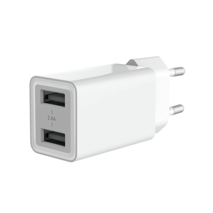 Cargador De Pared Conceptronic Althea 2x Usb 5v A 12w Color Blanco