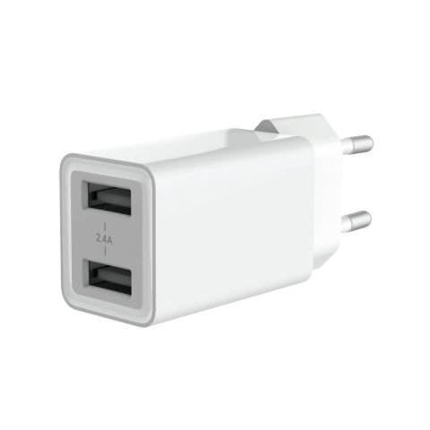 Cargador De Pared Conceptronic Althea 2x Usb 5v A 12w Color Blanco