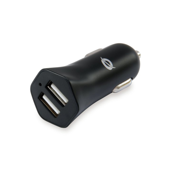 Cargador De Coche Conceptronic Carden03b 2 Puertos Usb A 5v 2.4a 12w
