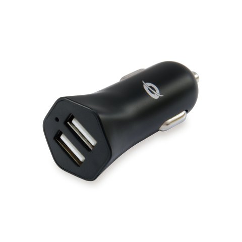 Cargador De Coche Conceptronic Carden03b 2 Puertos Usb A 5v 2.4a 12w