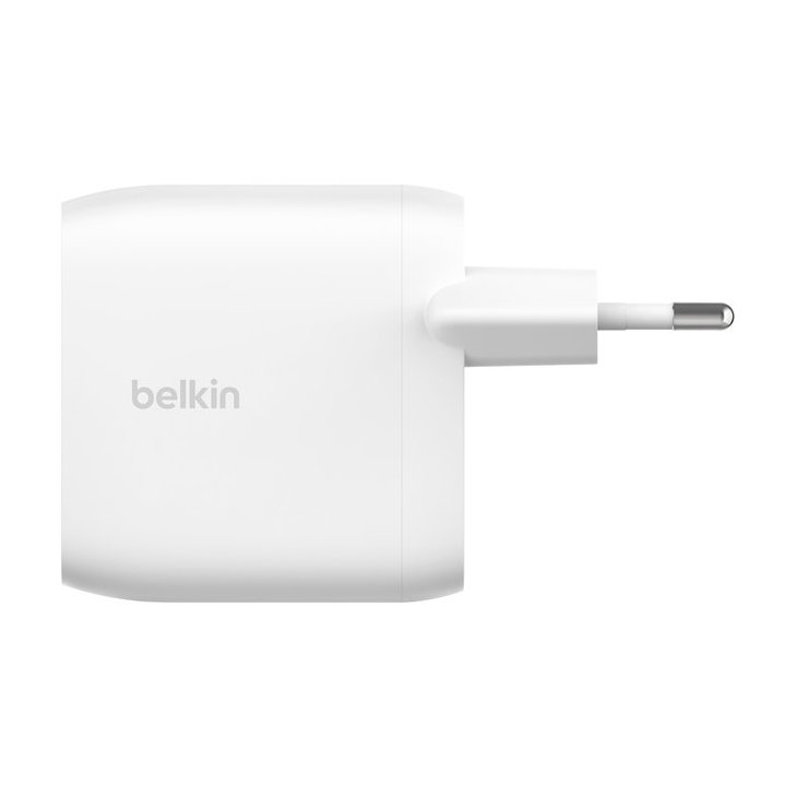 Cargador De Pared Belkin Wcb010vfwh Boost Charge Doble Usb-c 30w+30w Blanco
