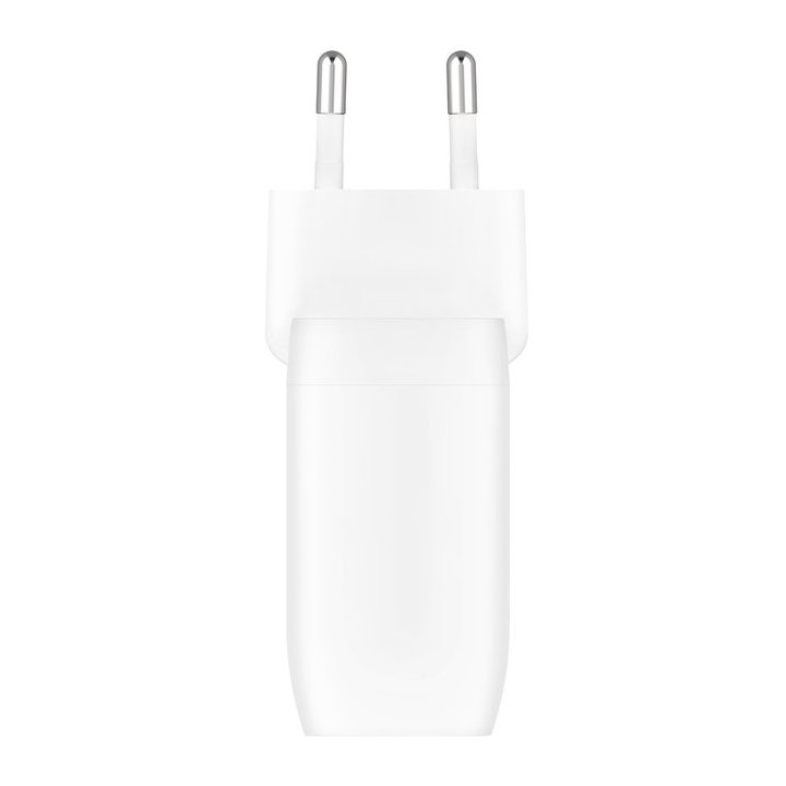 Cargador De Pared Belkin Wcb010vfwh Boost Charge Doble Usb-c 30w+30w Blanco