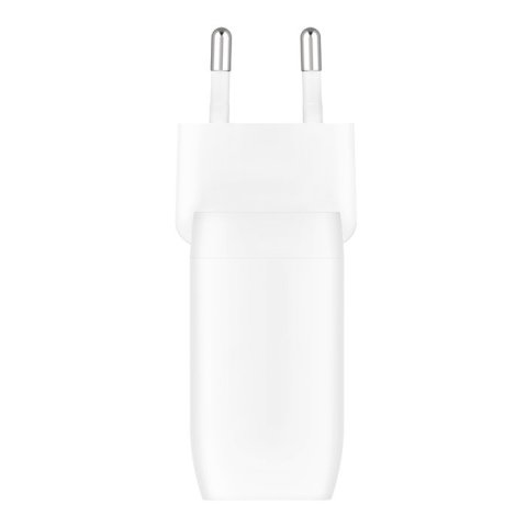 Cargador De Pared Belkin Wcb010vfwh Boost Charge Doble Usb-c 30w+30w Blanco