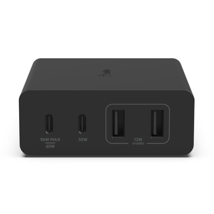 Cargador De Sobremesa Belkin Wch010vfbk 2xusb-c 2xusb-a Gan Boost Charge 108w Negro