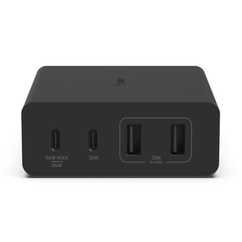 Cargador De Sobremesa Belkin Wch010vfbk 2xusb-c 2xusb-a Gan Boost Charge 108w Negro