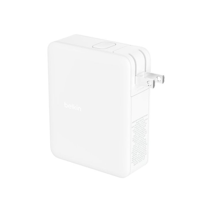 Cargador De Pared Belkin Wch014btwh 3xusb-c 1xusb-a Gan Boost Charge 140w Blanco