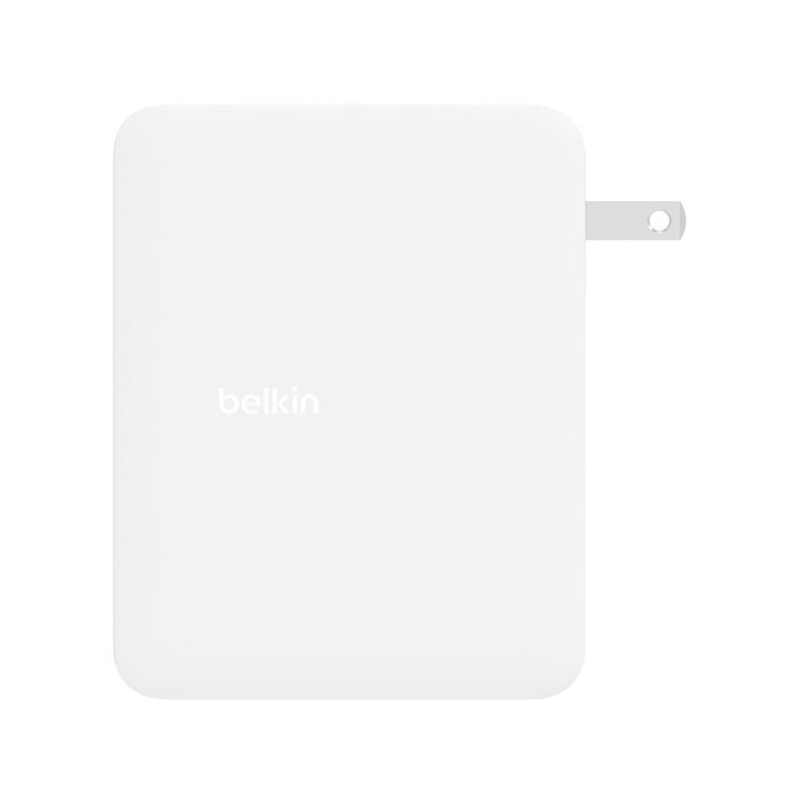 Cargador De Pared Belkin Wch014btwh 3xusb-c 1xusb-a Gan Boost Charge 140w Blanco