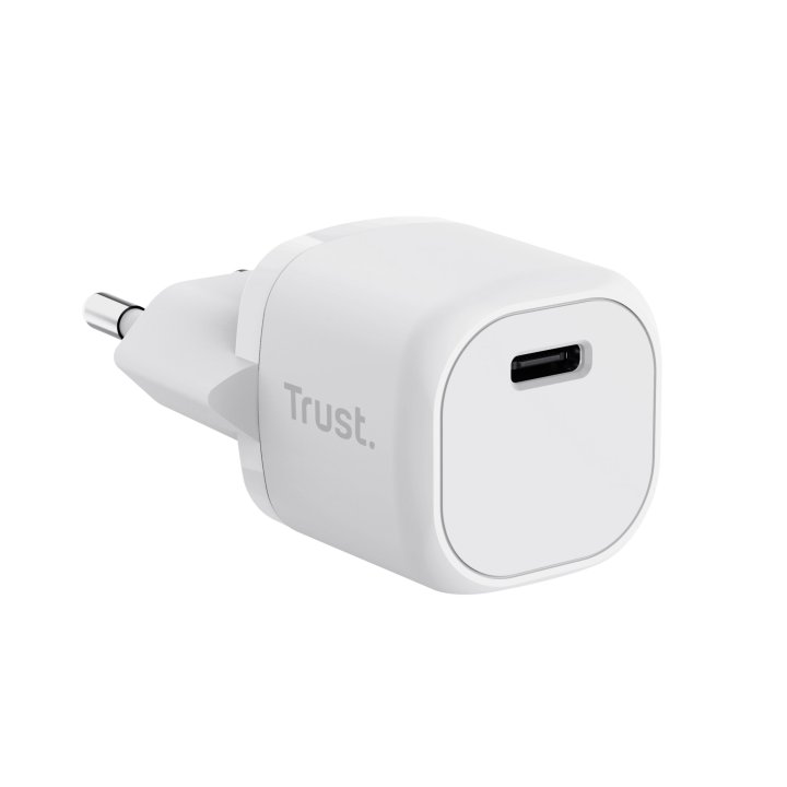 Cargador De Pared Trust 25205 Usb-c 20w Compatible Pd Y Pps 3a Color Blanco