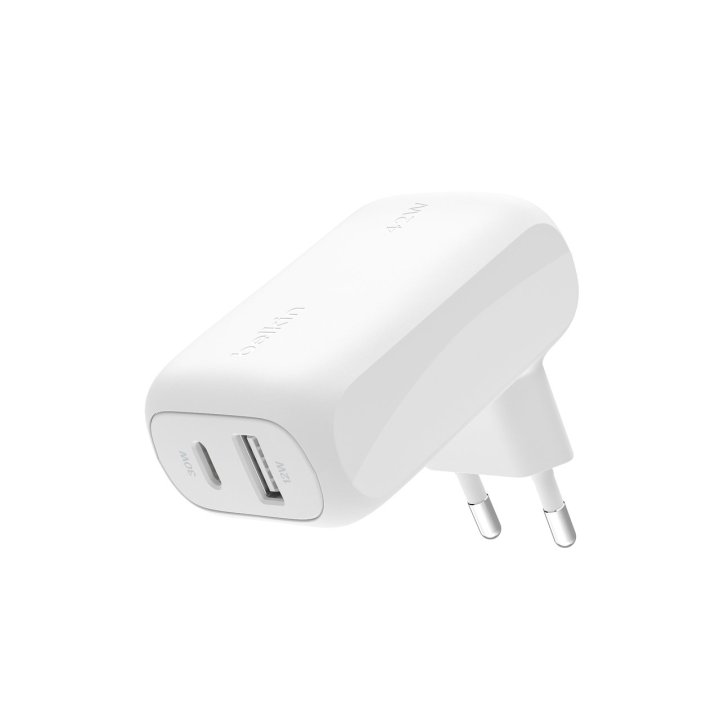 Cargador De Pared Belkin Wcb009vfwh Boost Charge Usb-c + Usb Pps 42w                                