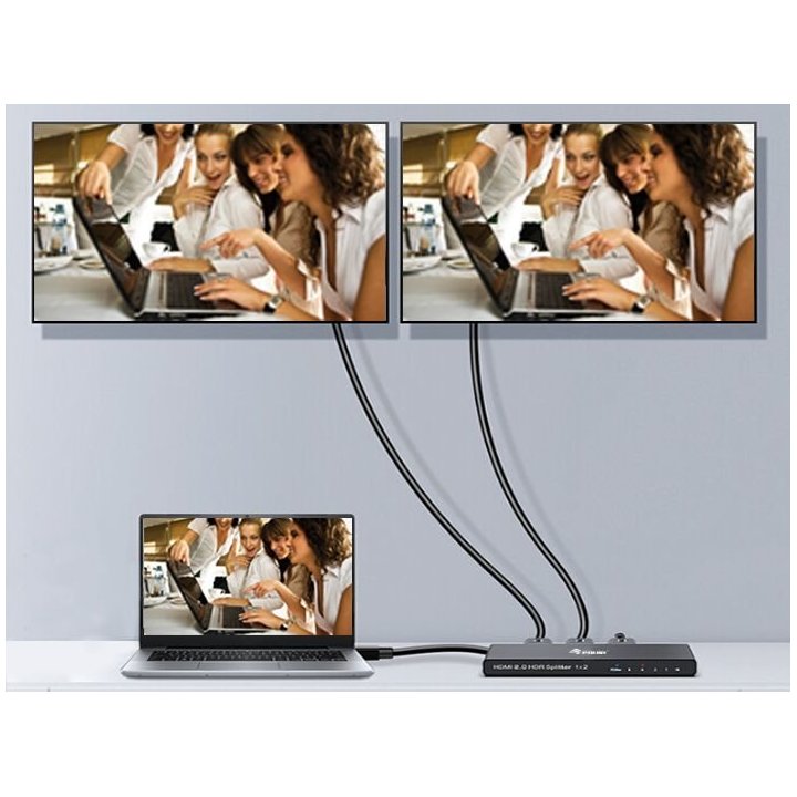 Splitter Hdmi 2.0 Ultraslim 2 Puertos Equip