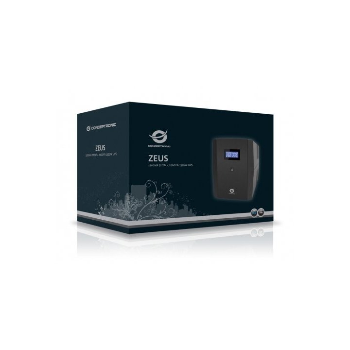 Sai 2200va Conceptronic 1320w 6 Iec Proteccion Puerto Lan Modem
