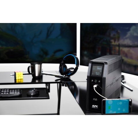 Sai Apc Br1200si Back Ups Pro Br 1200va Sinewave 8xiec Avr Pantalla Lcd 1xusb-a 1xusb-c Formato Torre