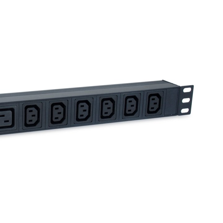 Regleta Alimentacion Aluminio Rack 19" 1u 6 Tomas Iec C13 + 2 Tomas Iec C19 Con Interruptor