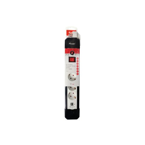 Regleta Alimentacion Equip Con 4 Tomas Cable De Red De 1.5 Metros + 2 Puertos Usb Proteccion Sobrecarga