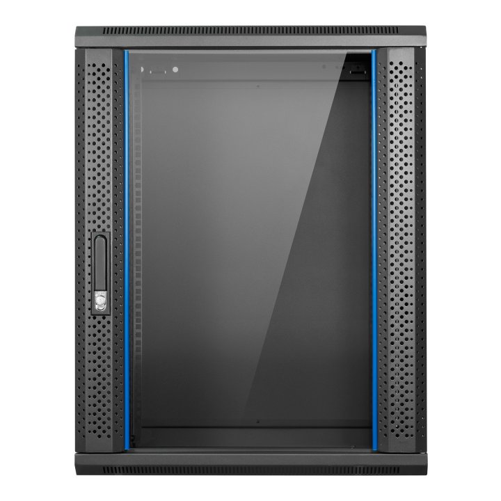 Armario Mural 19" Aiten Data 15u Ai6615s 600 X 600 X 769 2l Color Negro Puerta De Cristal Templado