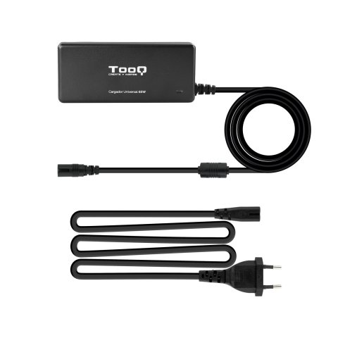 Cargador Universal De Portatil Tooq Tqlc-65bs02at 65w Automatico 8 Conectores Puerto Usb
