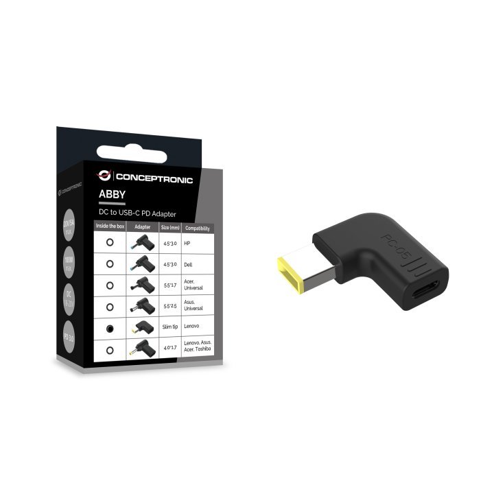 Adaptador Tip Cargador Conceptronic Usb-c A Dc Lenovo Slim, 18-20v