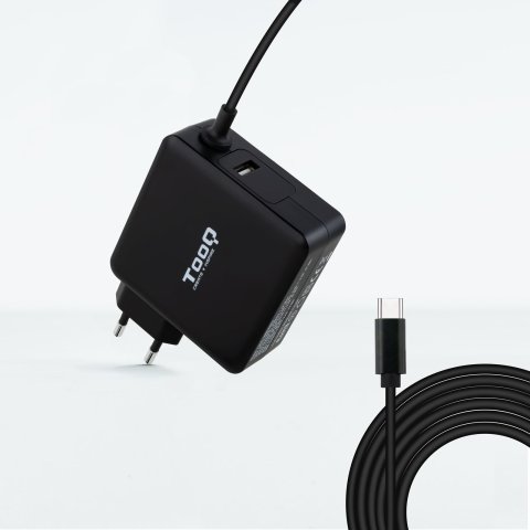 Cargador De Pared Tooq Tqlc-usbc65pd Usb-c Pd3.0 65w Color Negro