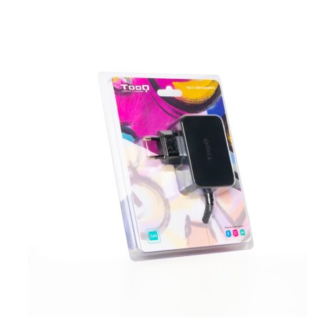 Cargador De Pared Tooq Tqlc-usbcgan65pd Usb-c Pd 65w Con Sistema Gan Color Negro